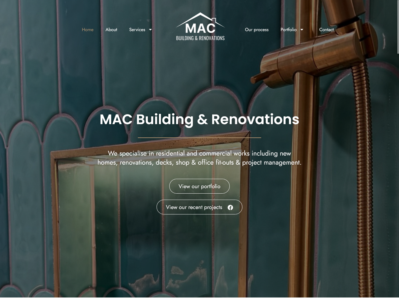MAC Building & Renovations home page