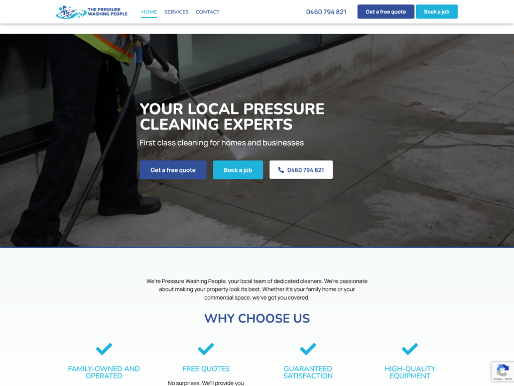 The Pressure Washing People home page