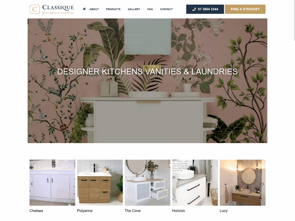 Classique Vanities home page