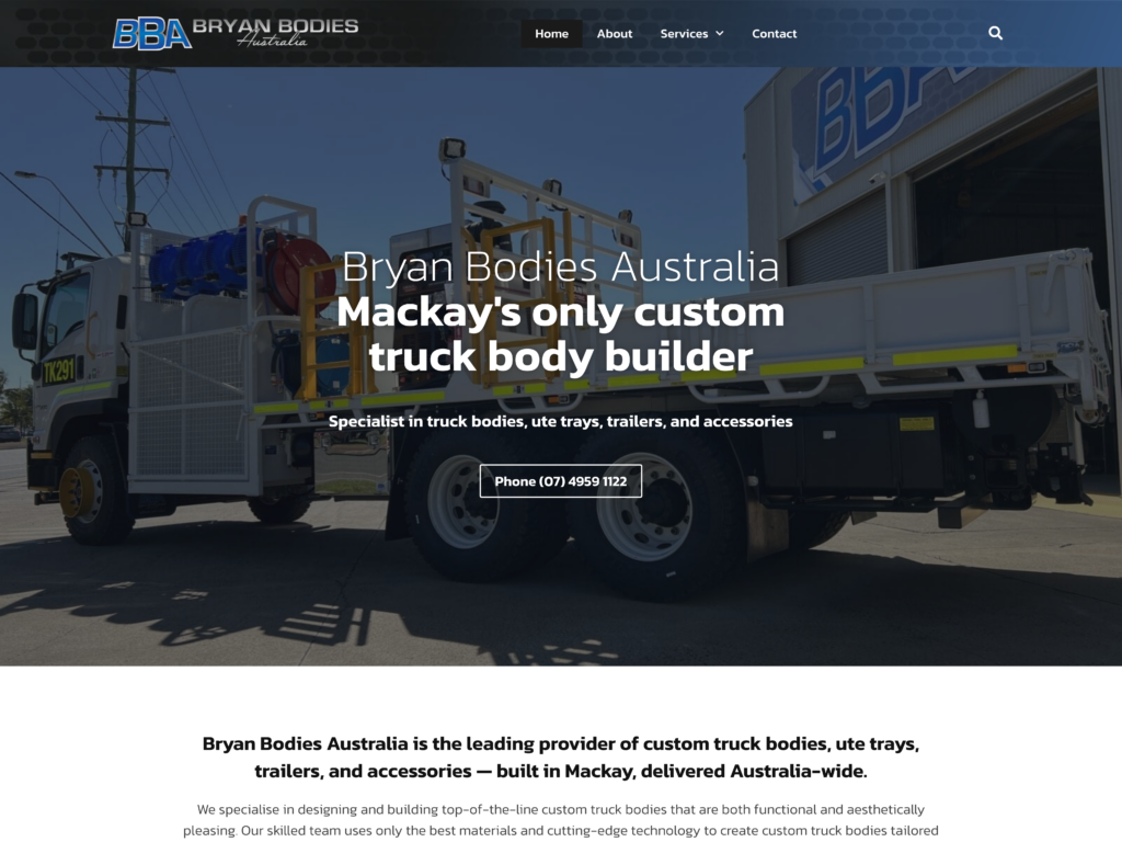 Bryan Bodies Australia home page