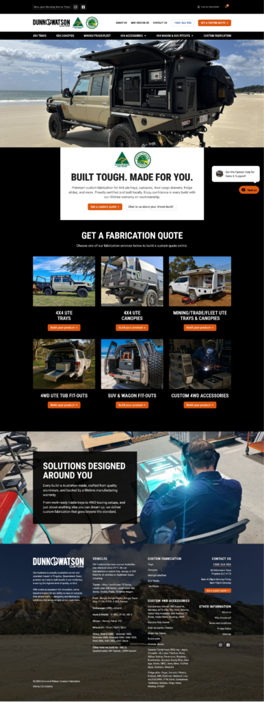 Dunn & Watson Fabrication home page