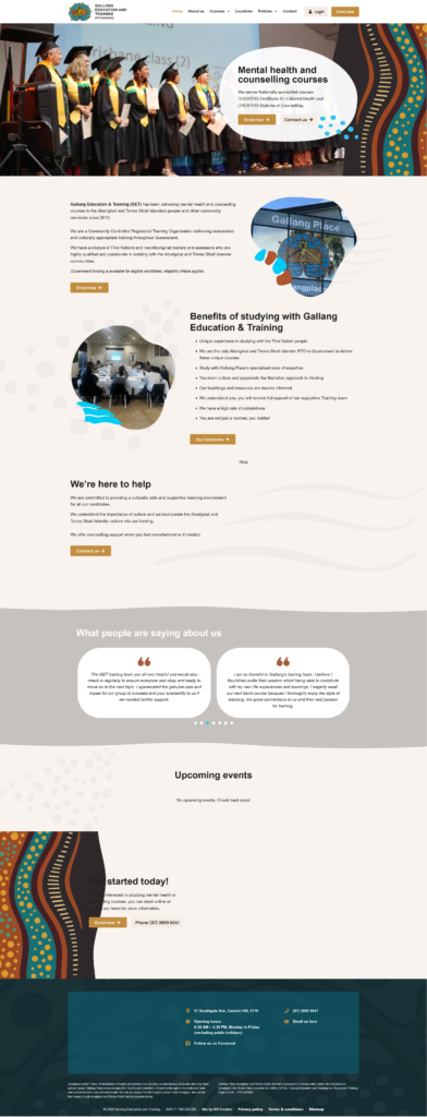 Gallang Education and Training homepage full