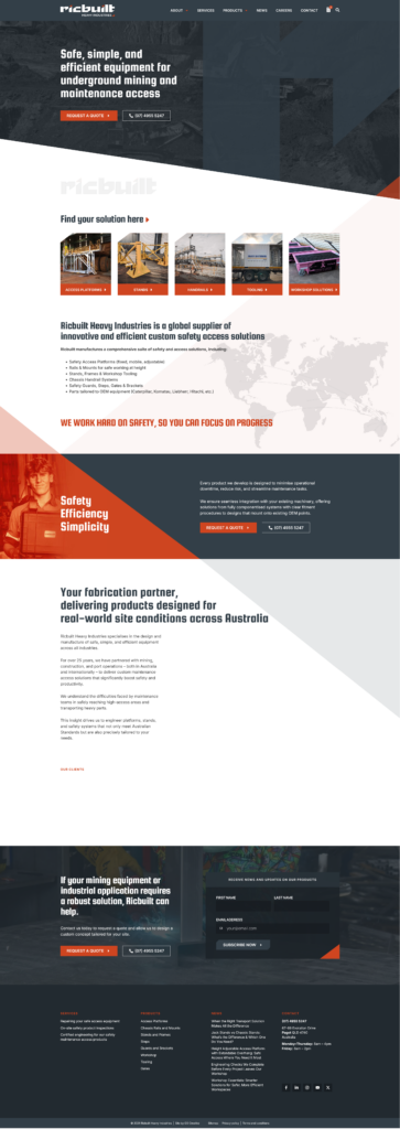 Ricbuilt Heavy Industries home page