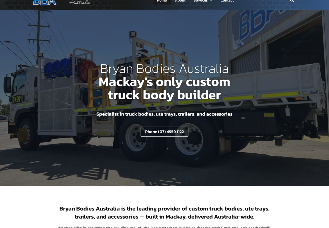 Bryan Bodies Australia home page