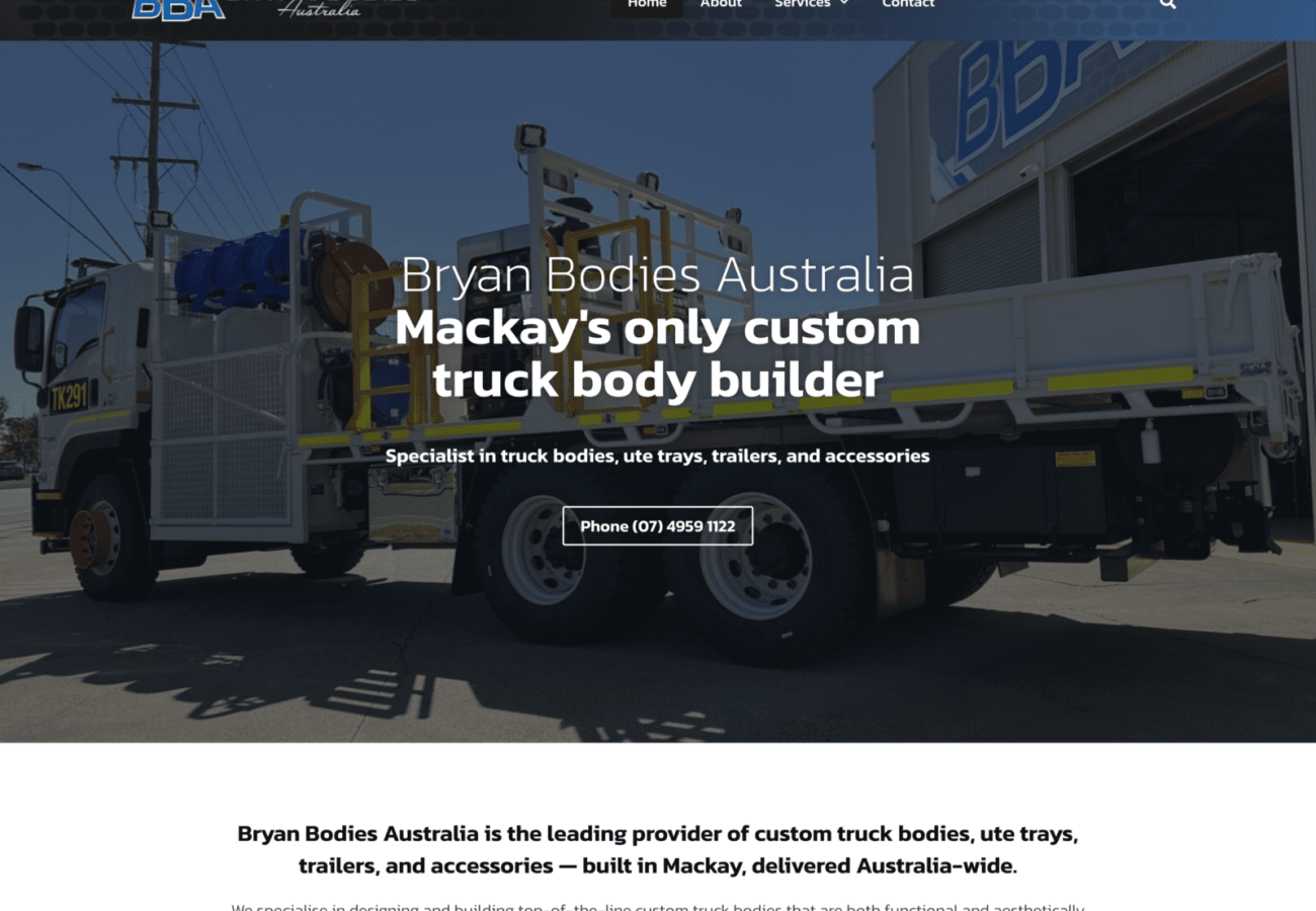 Bryan Bodies Australia home page