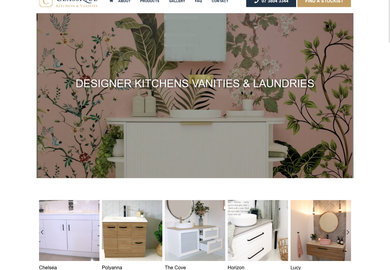 Classique Vanities home page