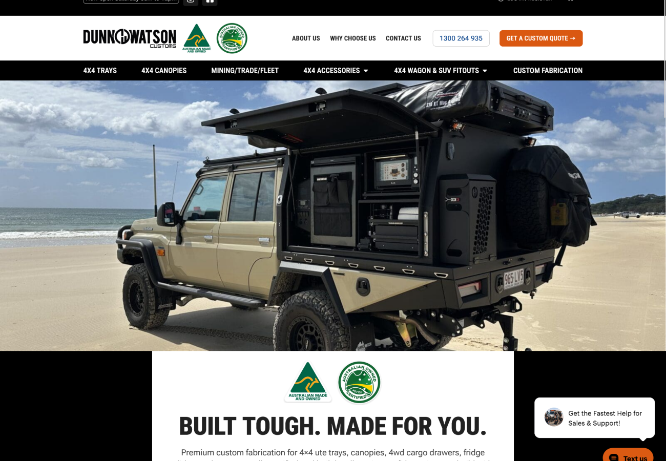 Dunn & Watson Fabrication home page