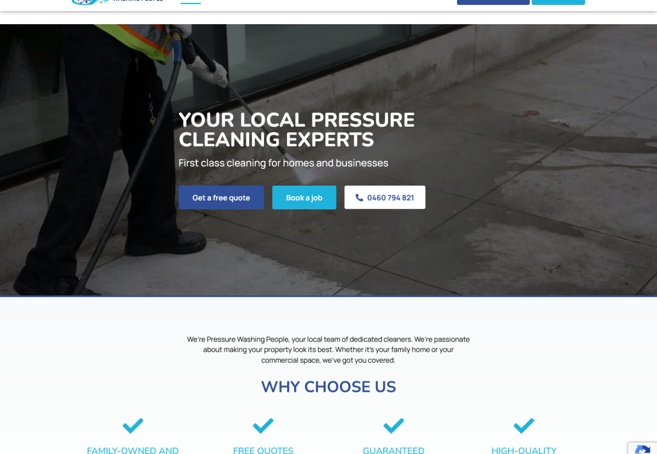 The Pressure Washing People home page
